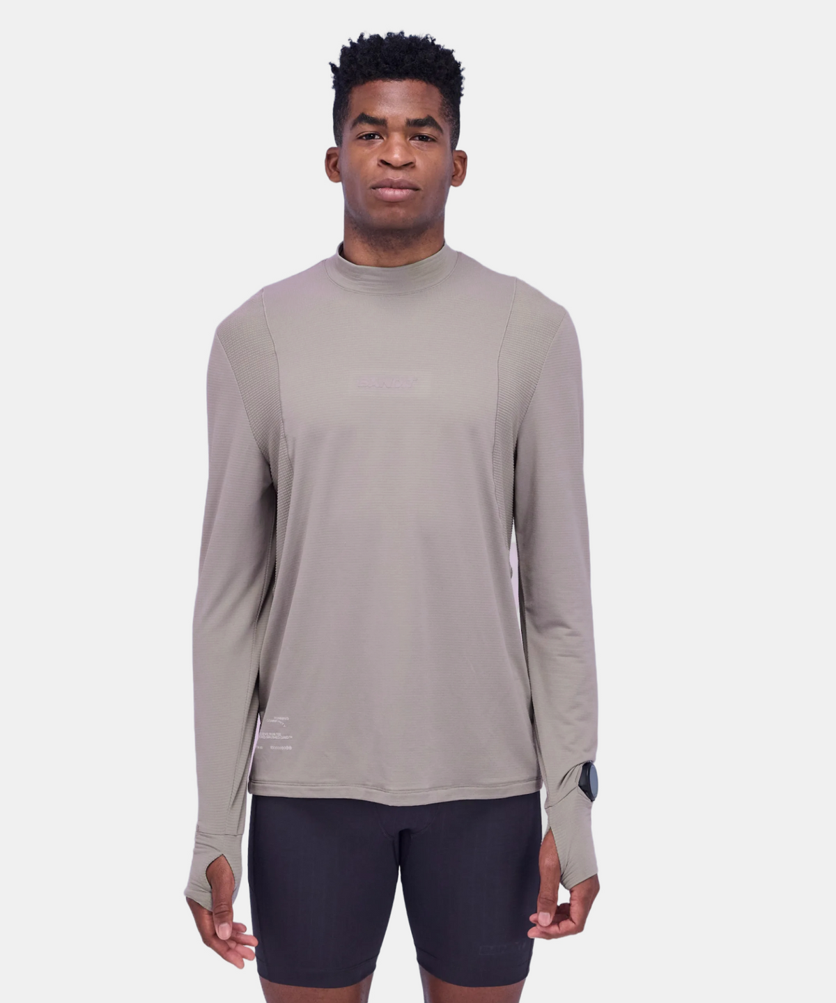 Men's AuraGrid™ Mockneck Long Sleeve - Zinc