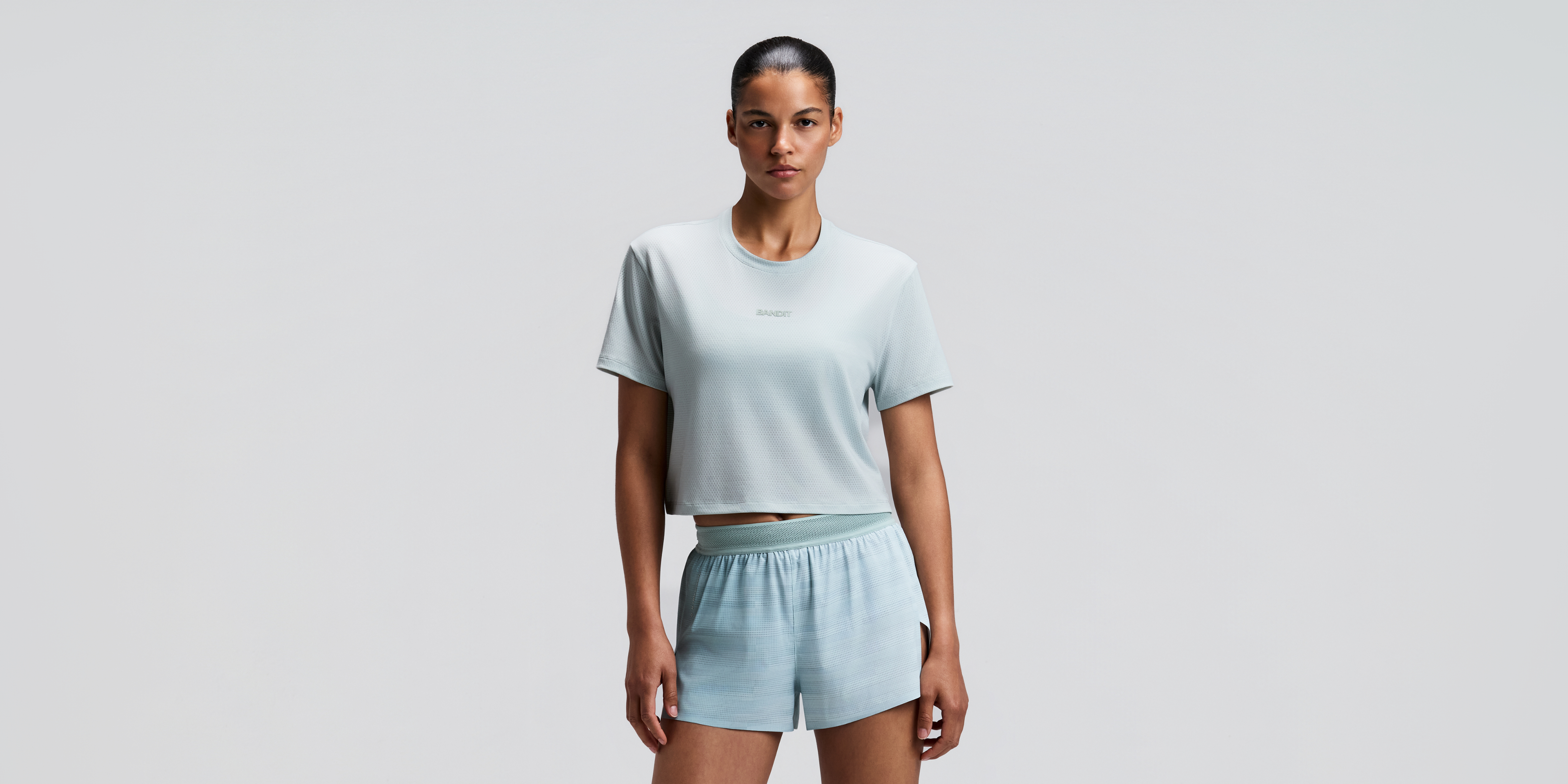 Women's Micromesh™ Cropped Run Tee - Mist