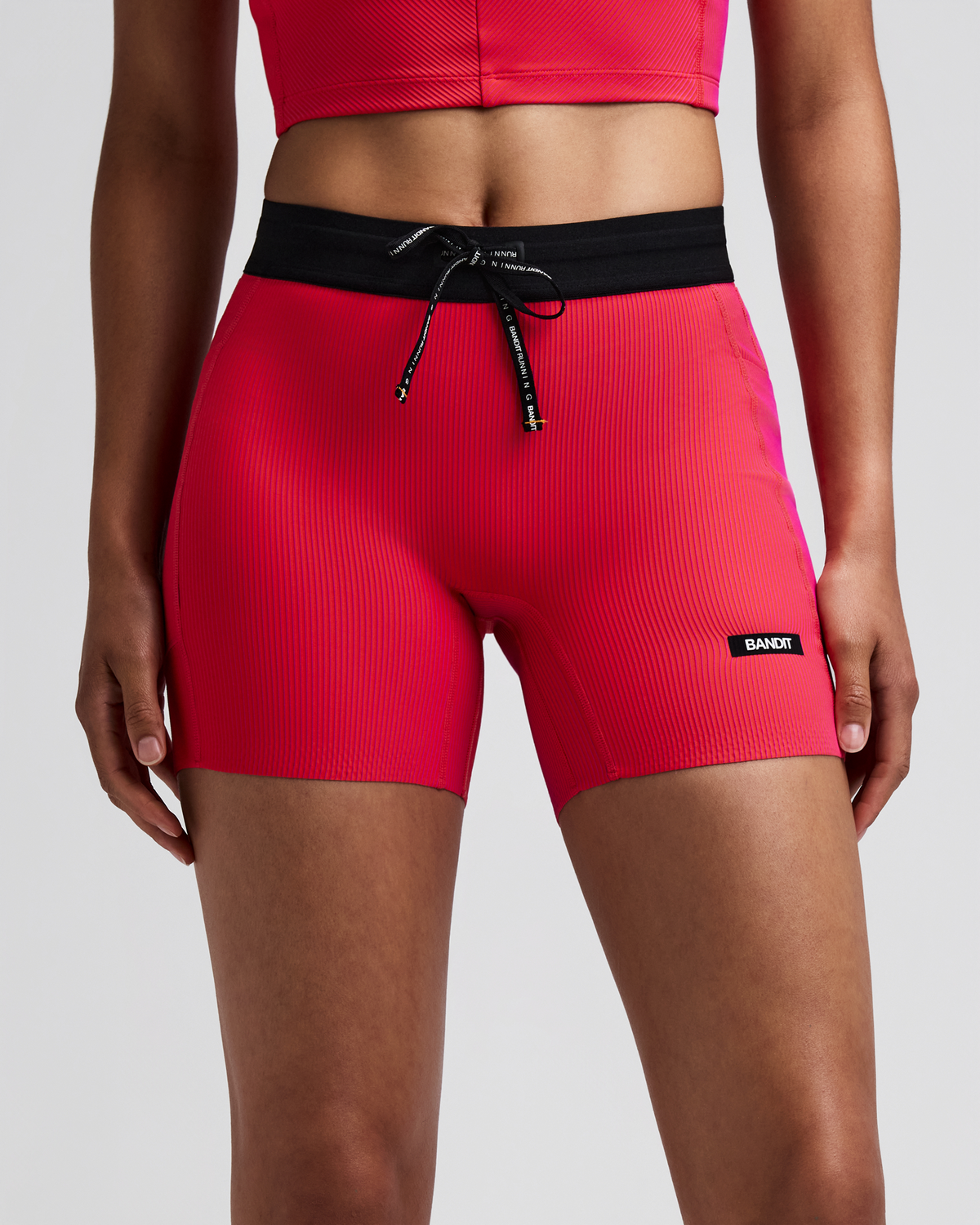 Women's Striped Cadence™ 5" Compression Shorts - Poppy / Azalea