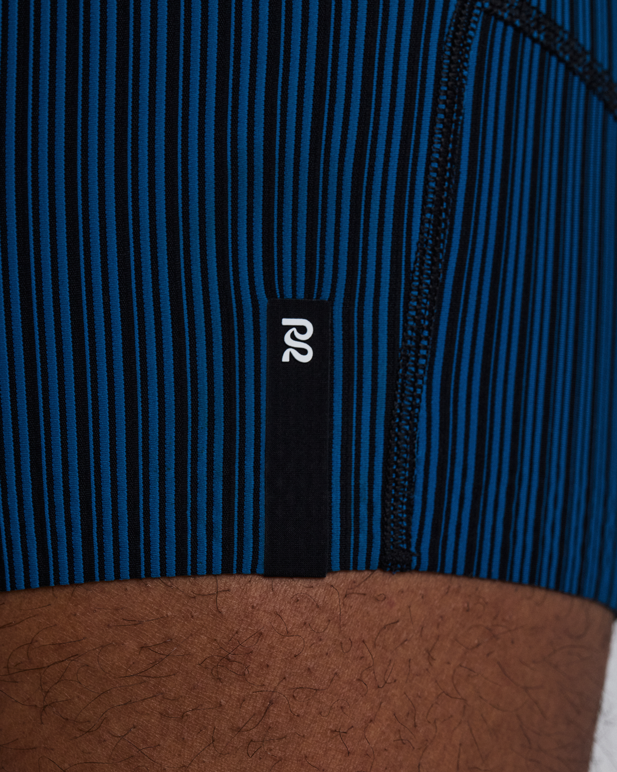 Men's Striped Cadence™ 7 Pocket Lined Quarter Tights - Ink Blue / Black