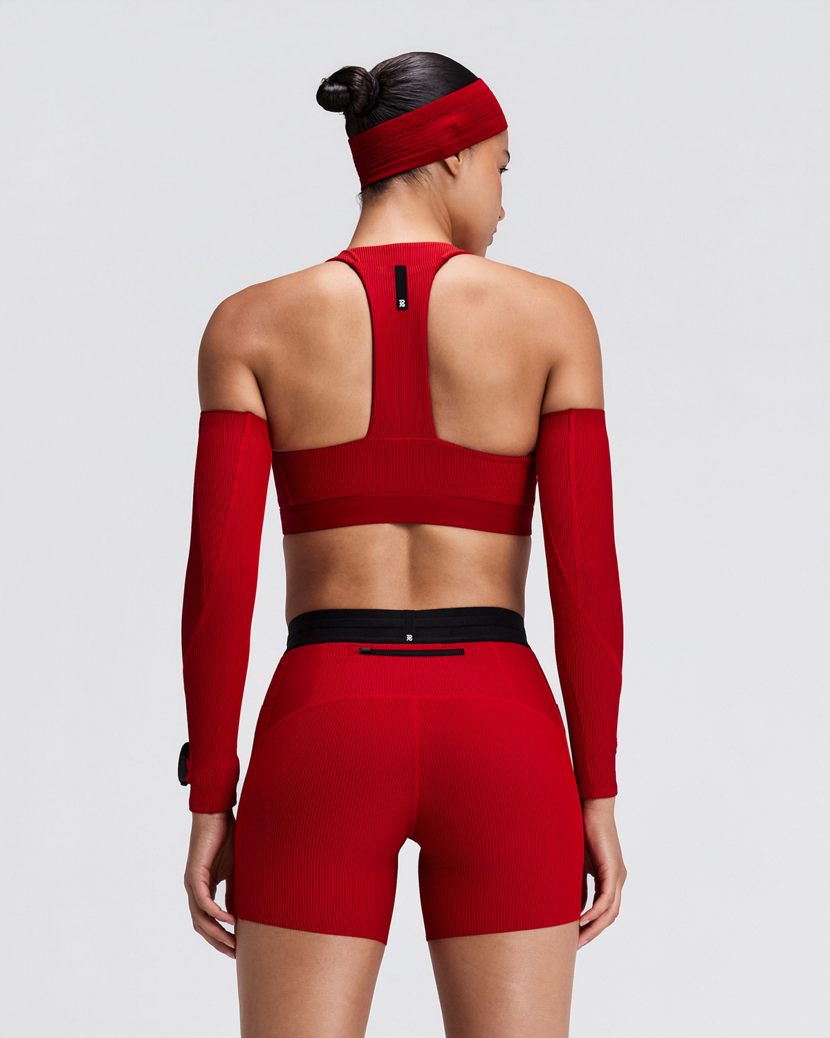 Striped Cadence™ Compression Sleeves - Oxide Red / Signal Red