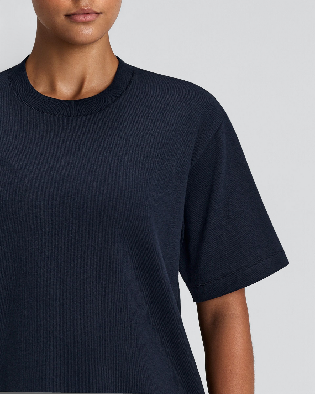 Unisex Heavyweight Cotton Box Tee - NY Navy