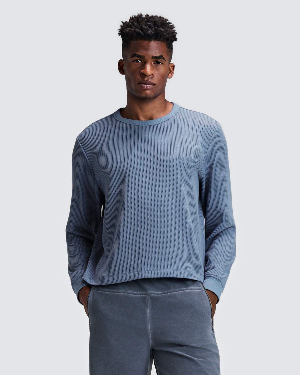 Men's Polartec® Waffle Long Sleeve - Steel Horizon