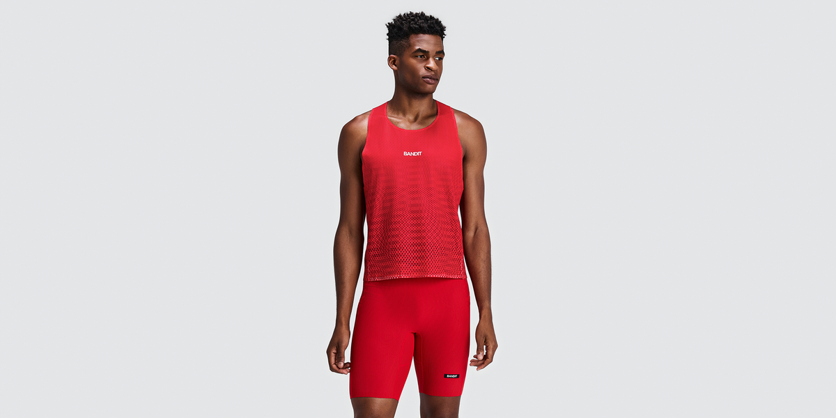 Men's Shredder™ Shorty Race Singlet - Oxide Red