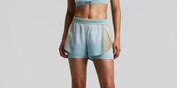 Thumbnail of Women's CoolGrid™ 2-in-1 Run Shorts - Lagoon Multi