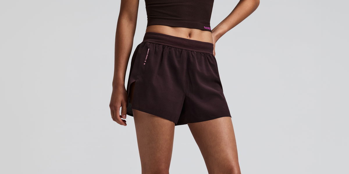 Women's CoolGrid™ 3" Split Shorts - Espresso