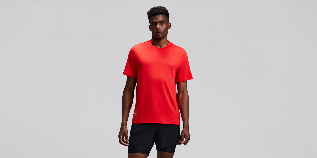 Men's Micromesh™ Short Sleeve Run Tee - Poppy