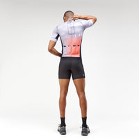Thumbnail of Ares Flex™ Men's Two-Way Zip Performance Tee - Silver Grey Print