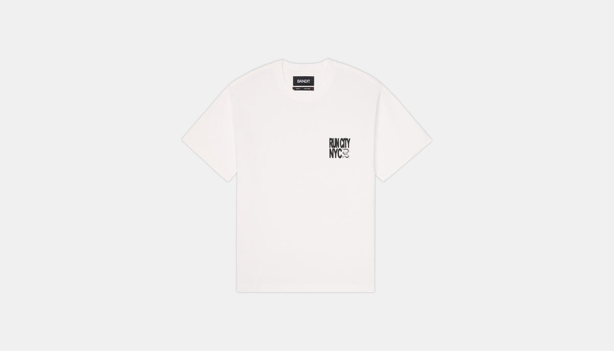 NYCM '25 "Run City" Cotton Tee, Unisex - White