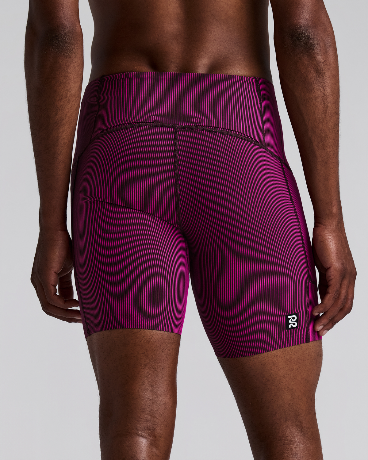 Men's Striped Cadence™ Quarter Tights - Espresso / Azalea