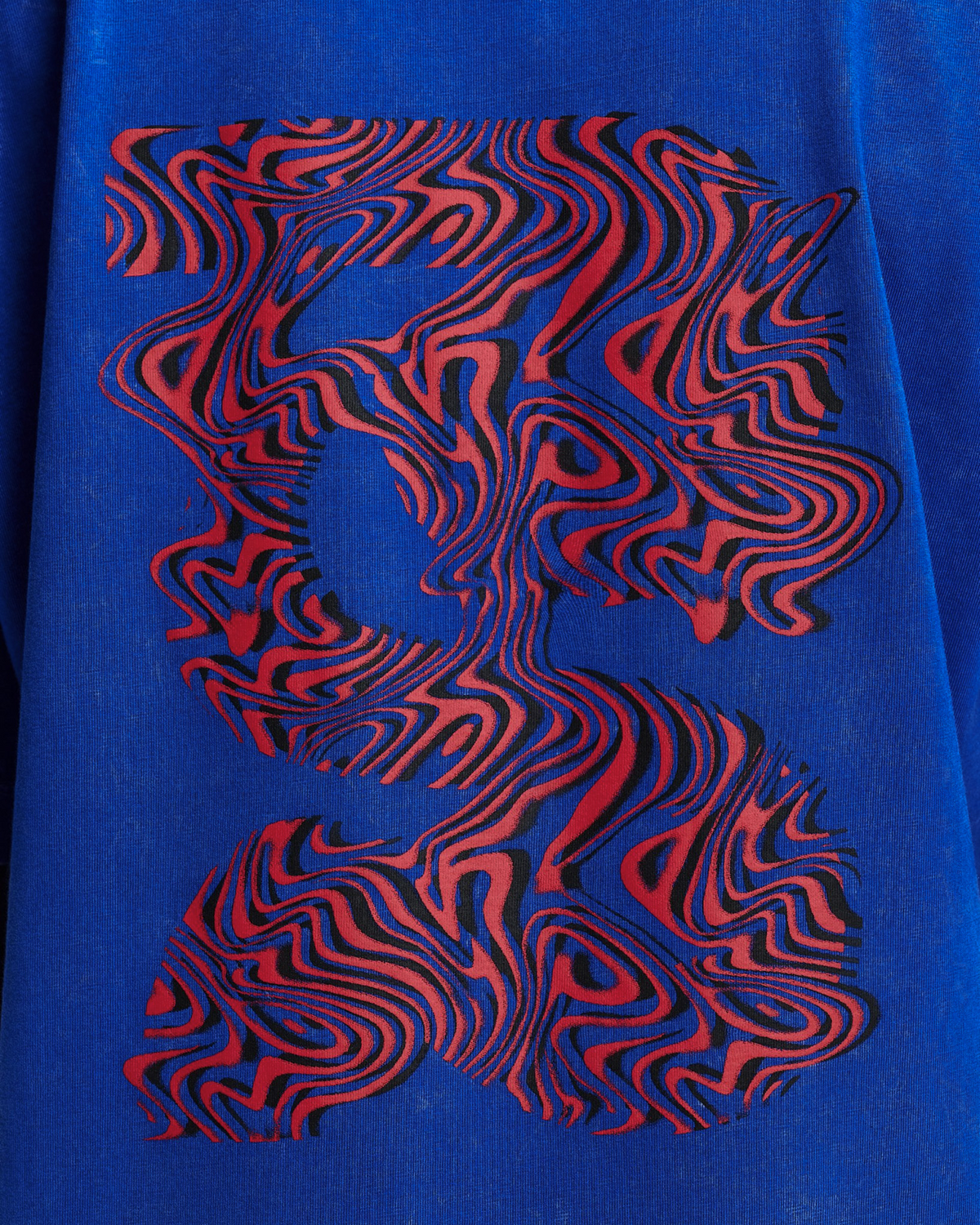 Unisex Cotton Tee - Melted Marble Current - Bauhaus Blue