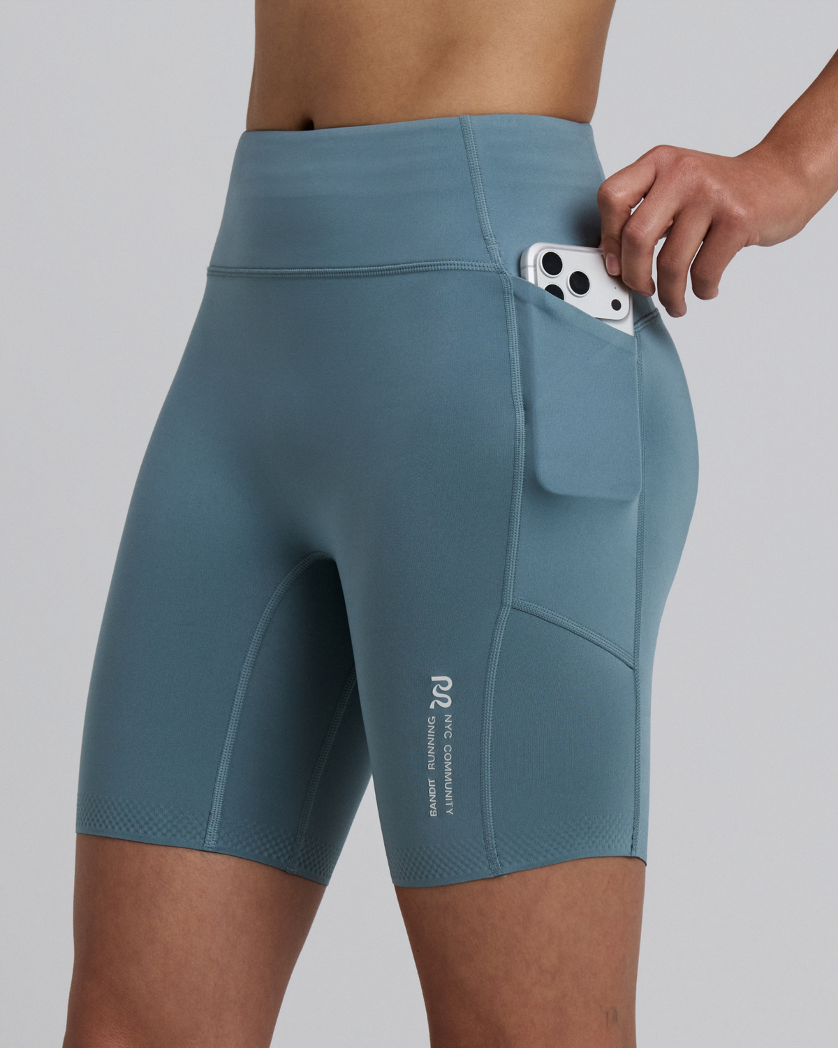 Women's Stamina-V™ High Waist 7" Compression Short - Tranquil Blue