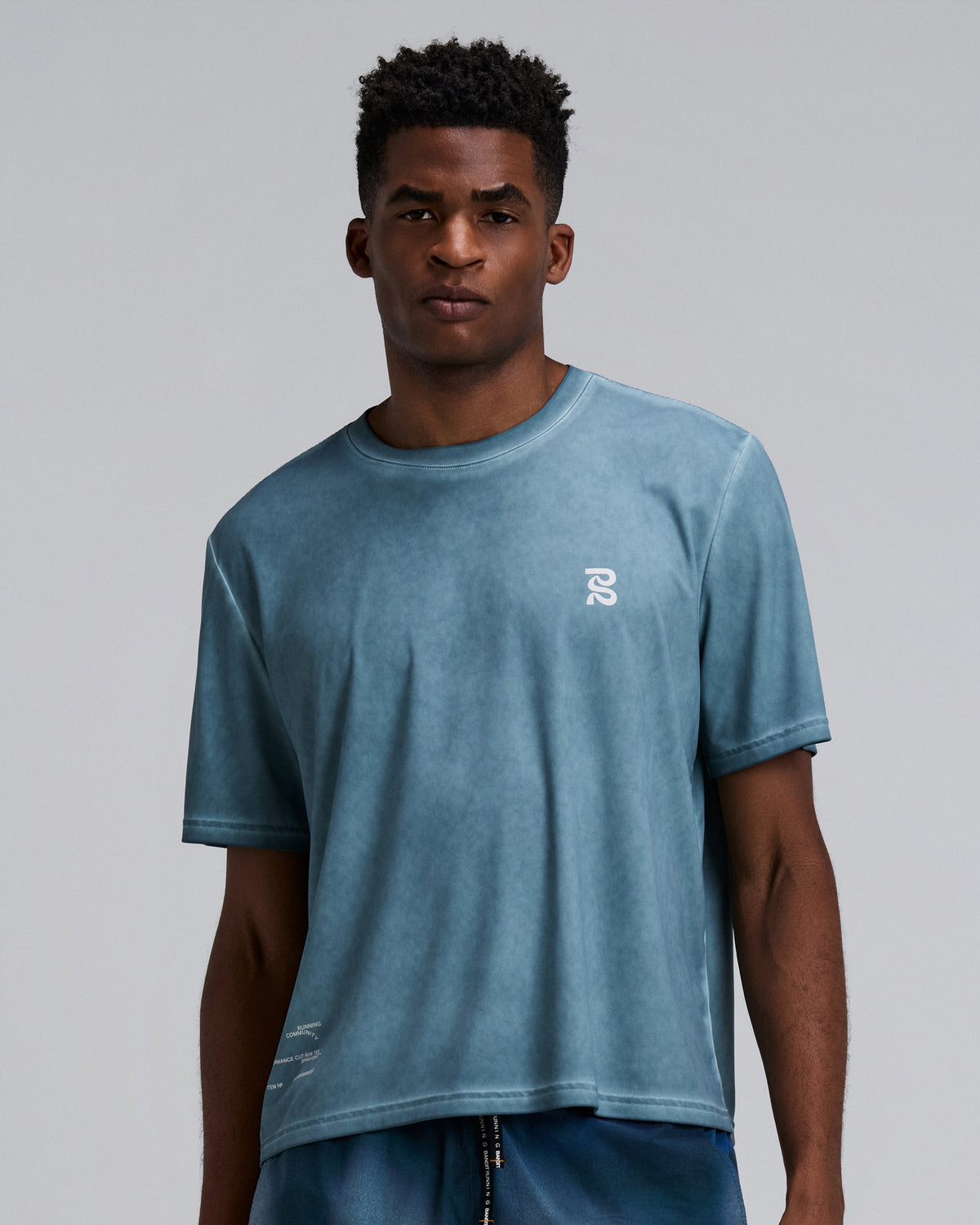 Men's FrioSoft™ Performance Box Tee - Tranquil Blue SaltFade™