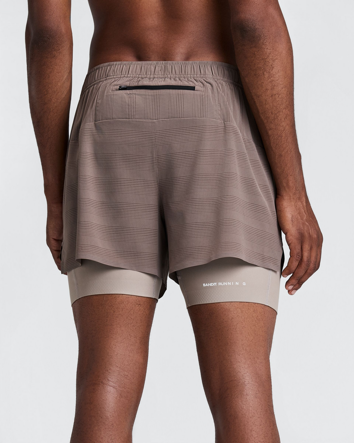 Men's CoolGrid™ 2-in-1 Run Shorts - Cocoa