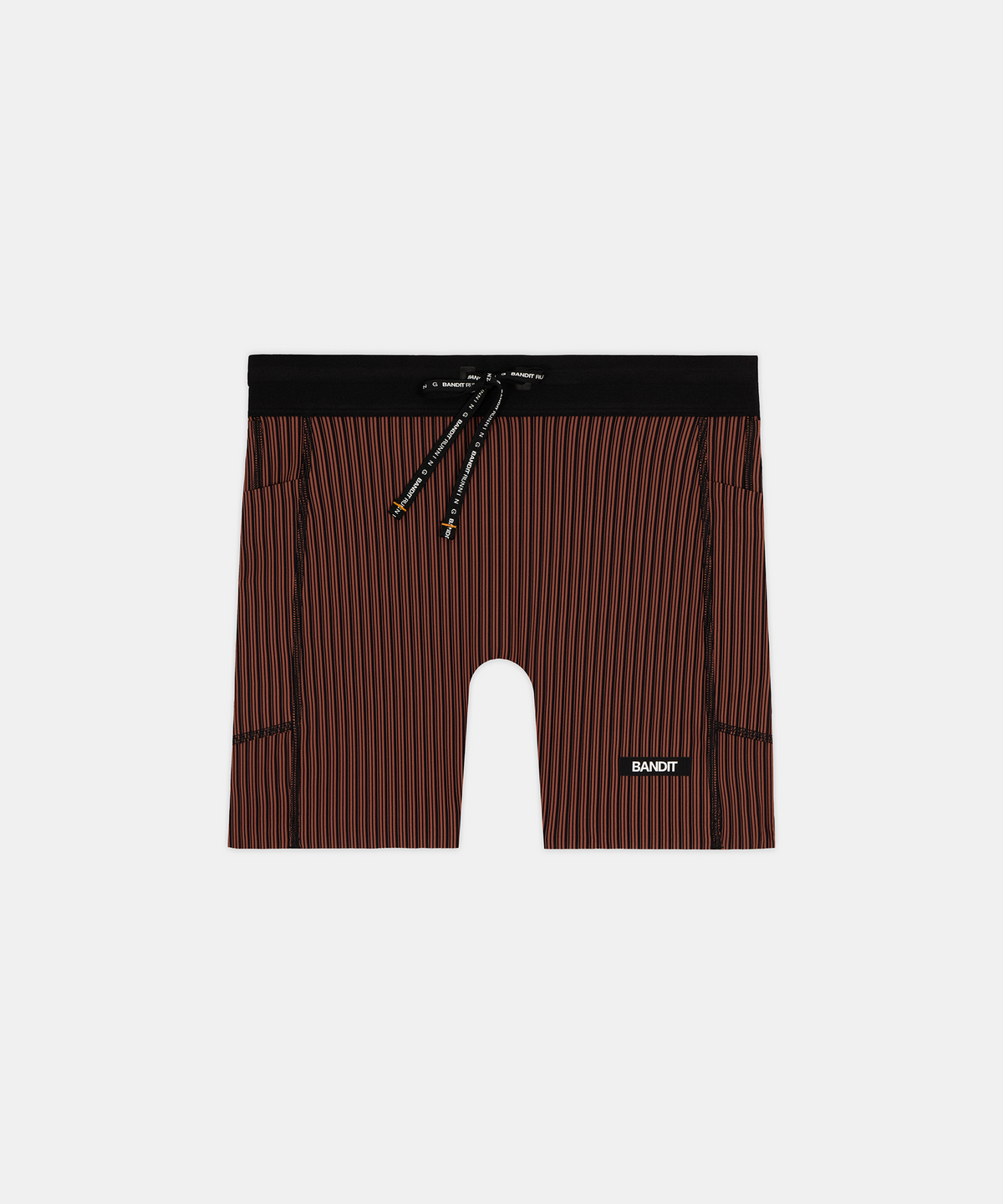 Women's Striped Cadence™ 5" Compression Shorts - Mahogany / Black