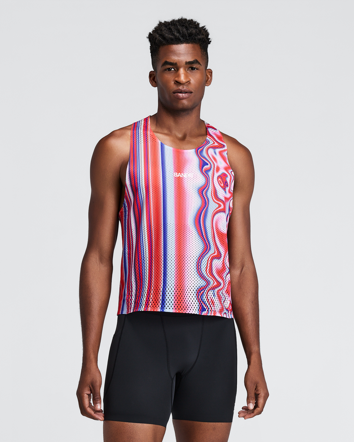 Men's Shredder™ Shorty Race Singlet - Melted Stripe Gradient