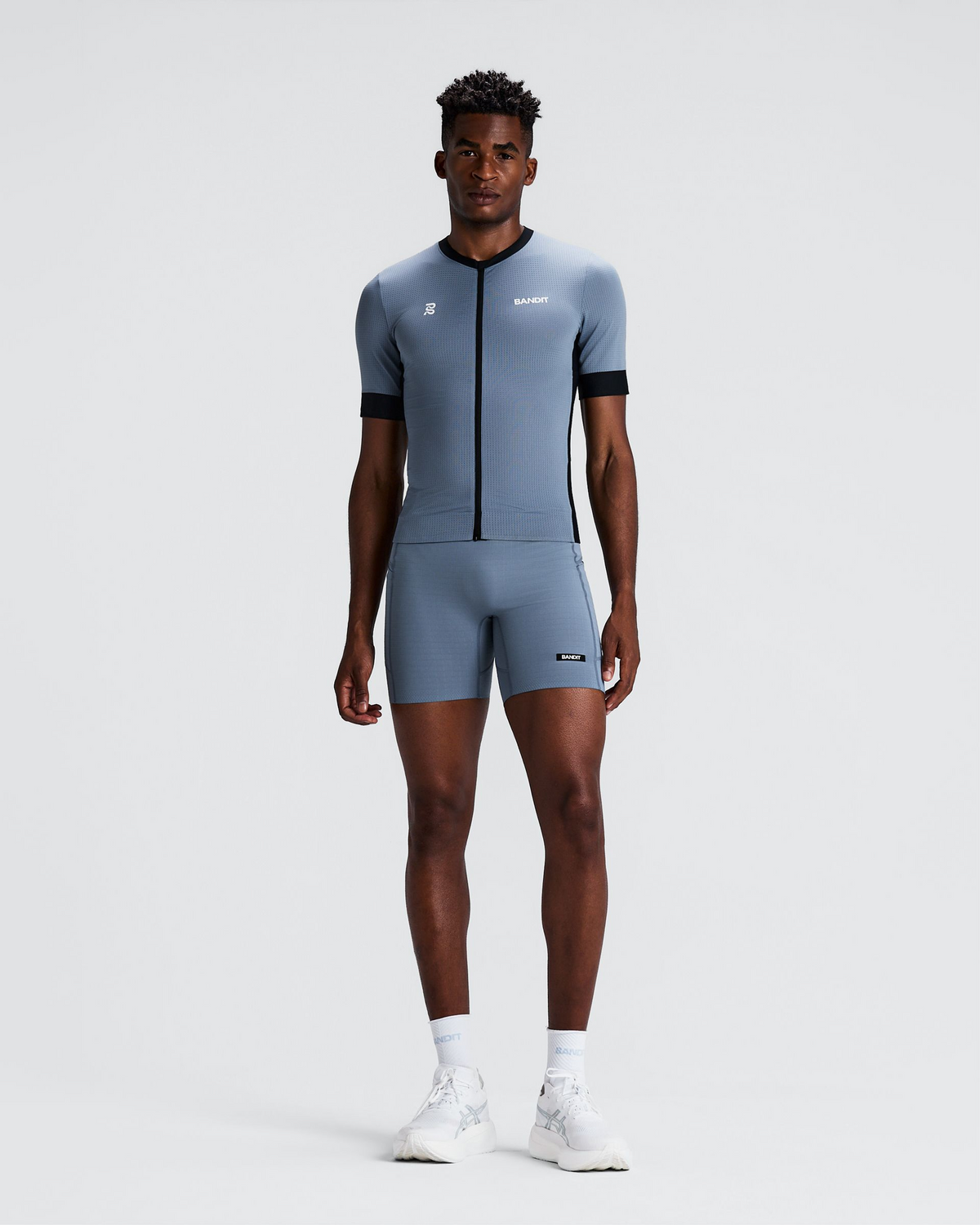 Men's GeoMesh™ 2-Way Zip Race Top - Steel Horizon
