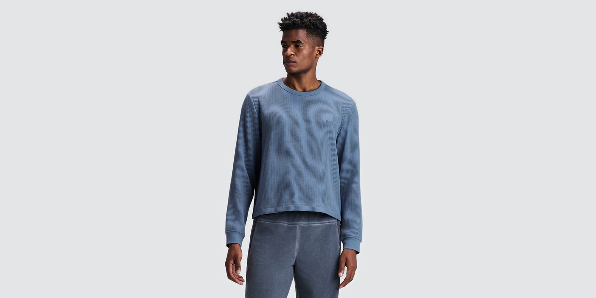 Men's Polartec® Waffle Long Sleeve - Steel Horizon