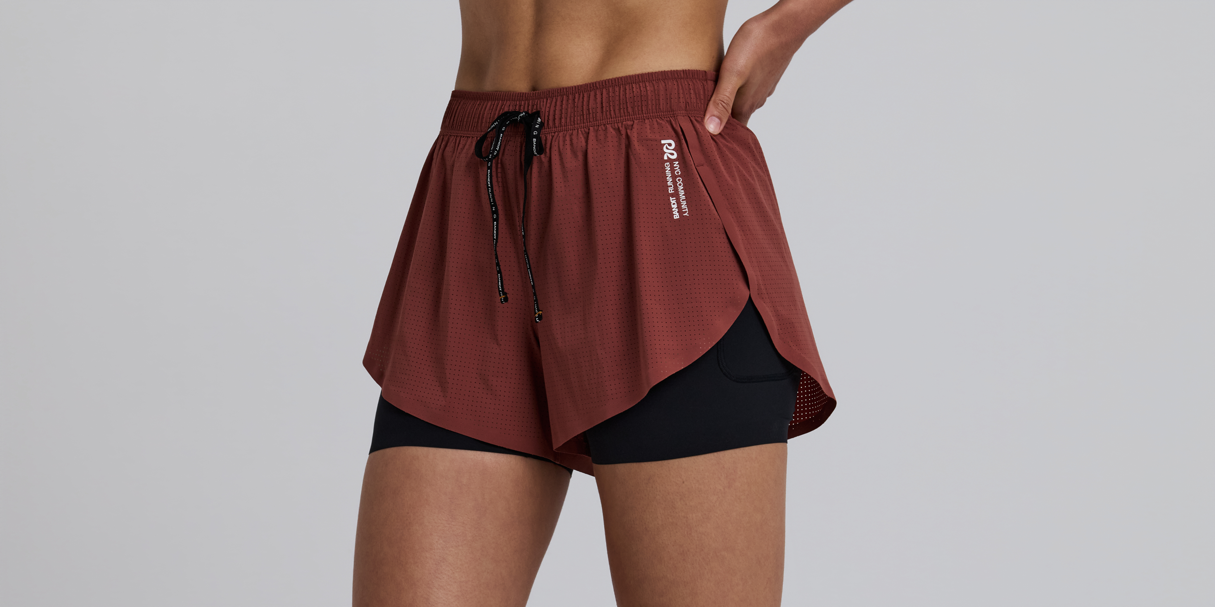 Women's Vento™ 2-in-1 Run Short - Mahogany / Black