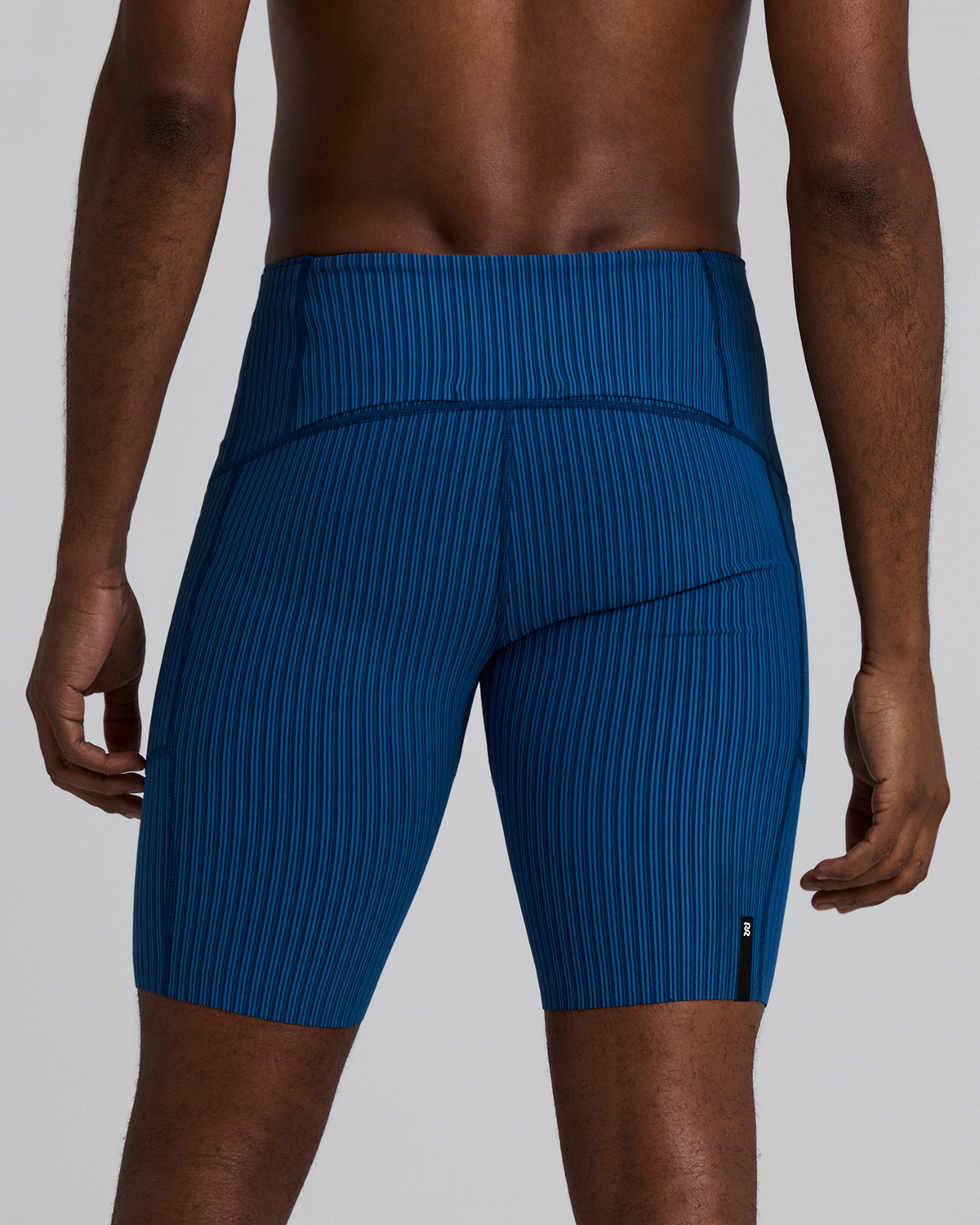 Men's Striped Cadence™ 7 Pocket Lined Half Tights - Ink Blue / Aegean