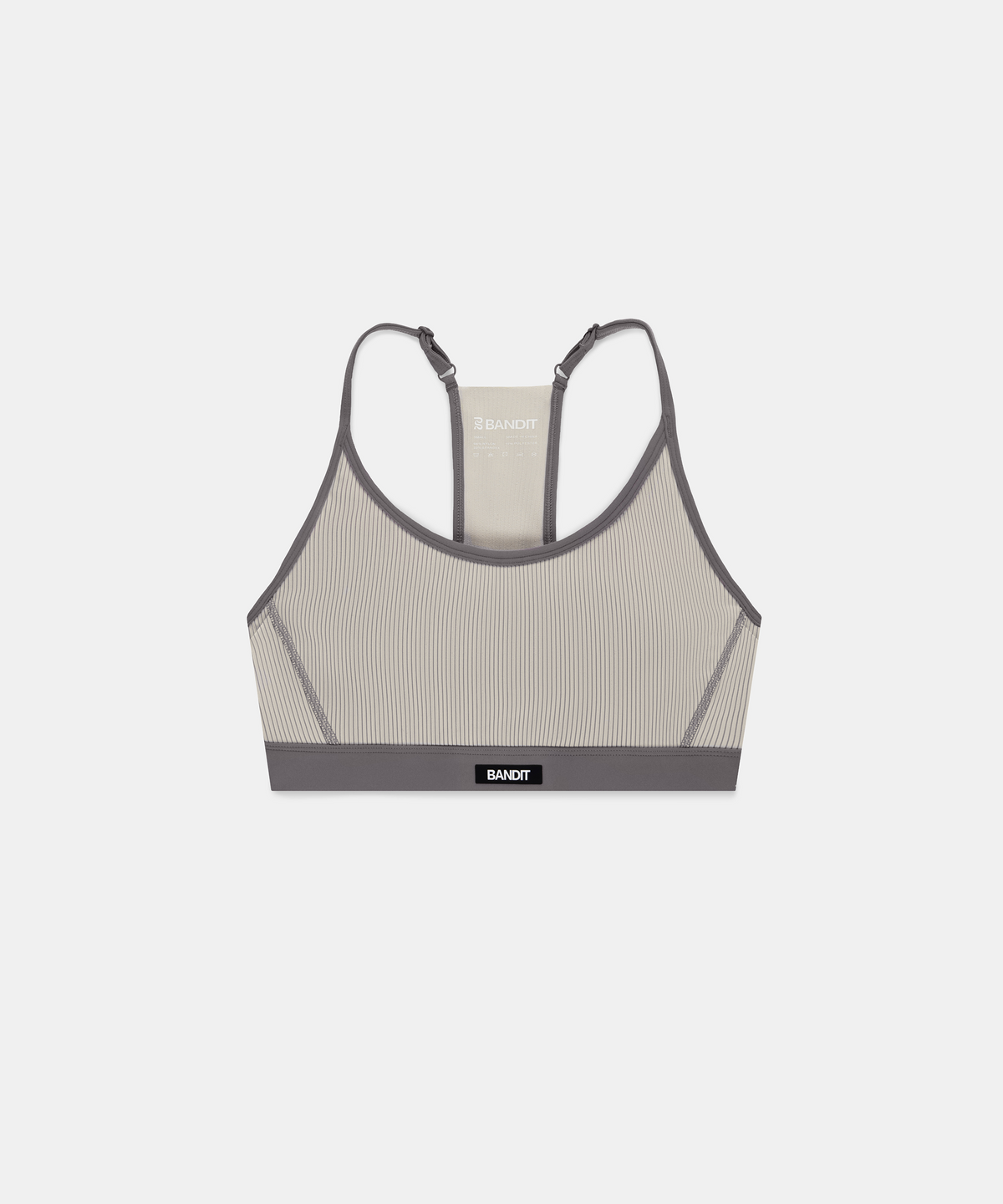 Women's Striped Cadence™ Strappy Run Bra - Plaster / Slate