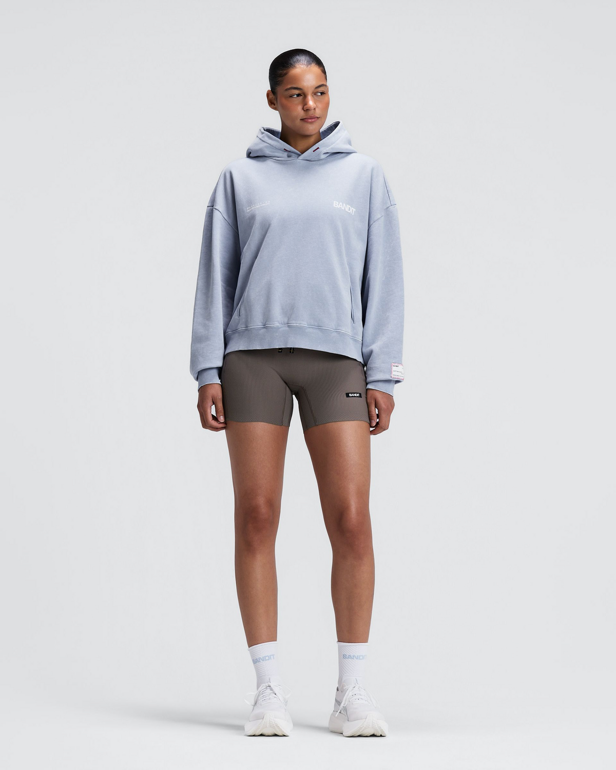 Unisex Chroma Wash Cropped Hoodie - Steel Horizon