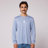 Thumbnail of Micromesh™ "Geometry" Long Sleeve Tee - Unisex, Smokey Blue