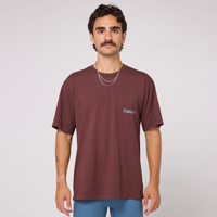 Thumbnail of The Community Tee, Unisex - Chocolate with Smokey Blue