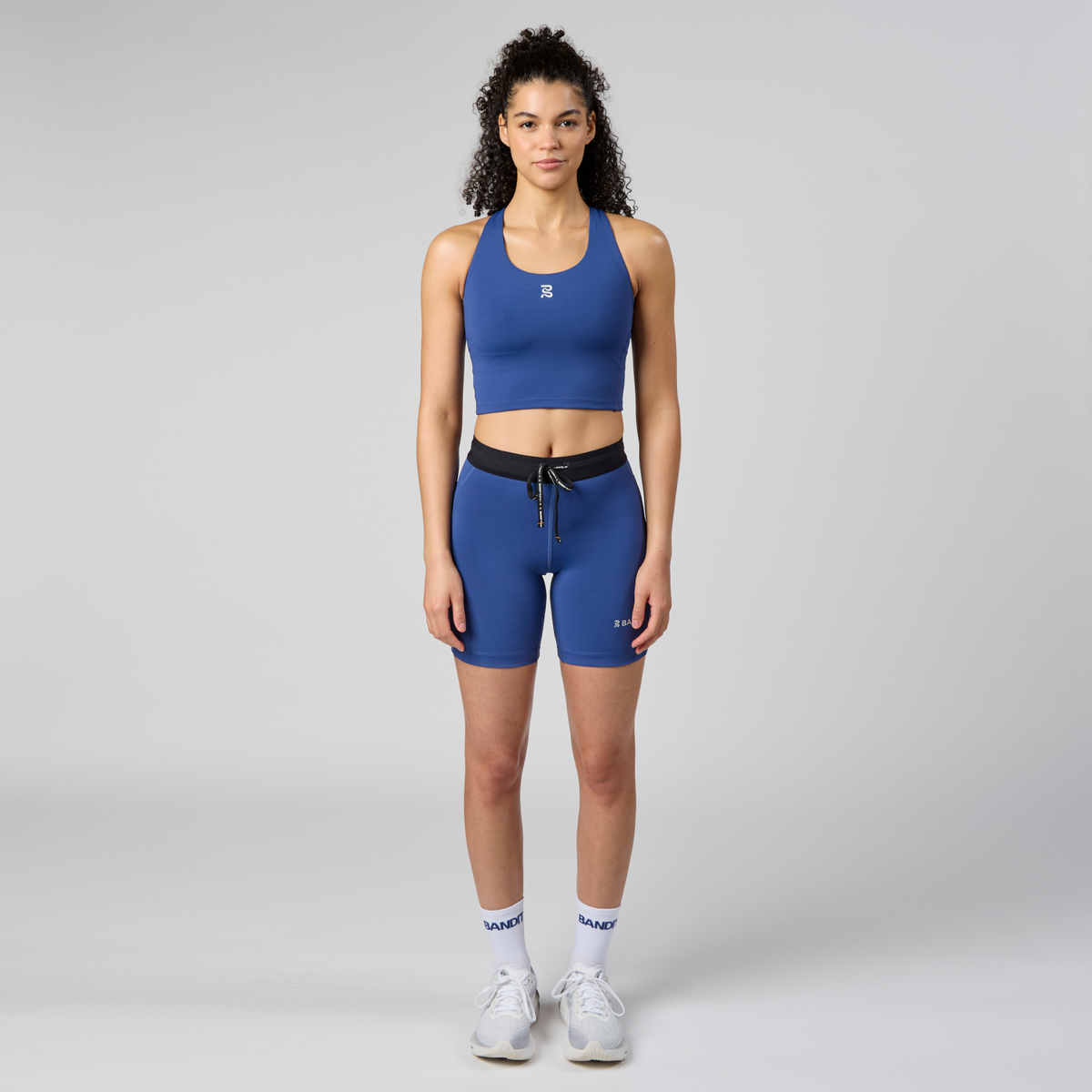 Stamina™ Scoop Neck Race Crop - Space Blue