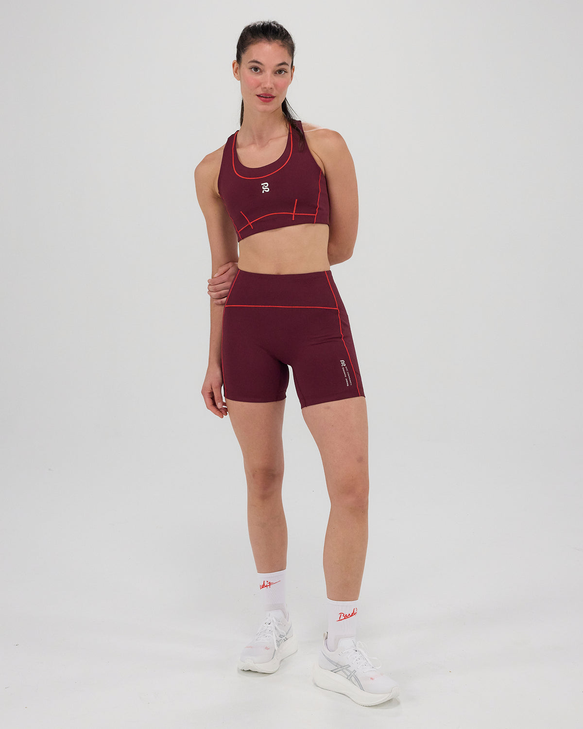 Stamina™ Pop Stitch™ Arco Bra - Fig / Intense Red