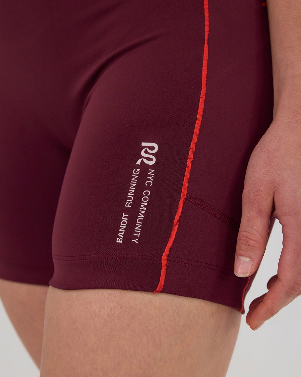 Women's Stamina™ 5" Pop Stitch™ High Waist Compression Short - Fig / Intense Red