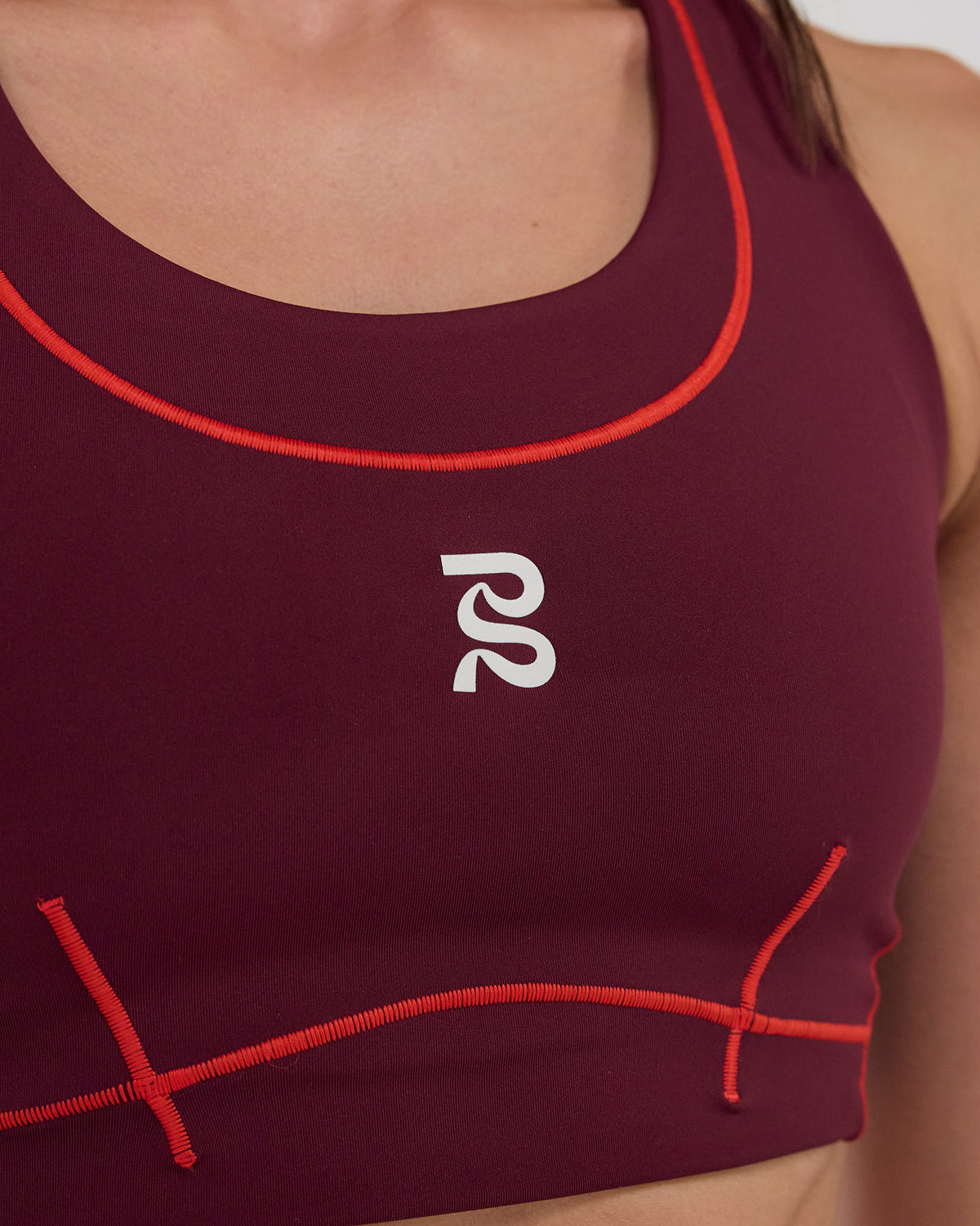 Stamina™ Pop Stitch™ Arco Bra - Fig / Intense Red