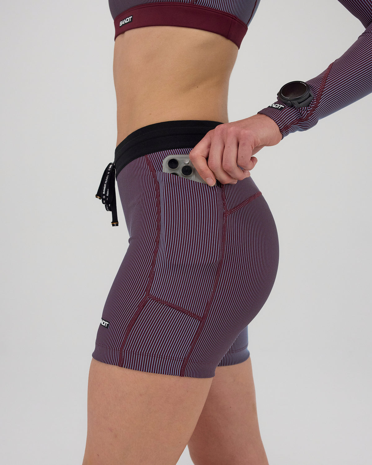 Striped Cadence™ 5" Compression - Fig / Vintage Blue