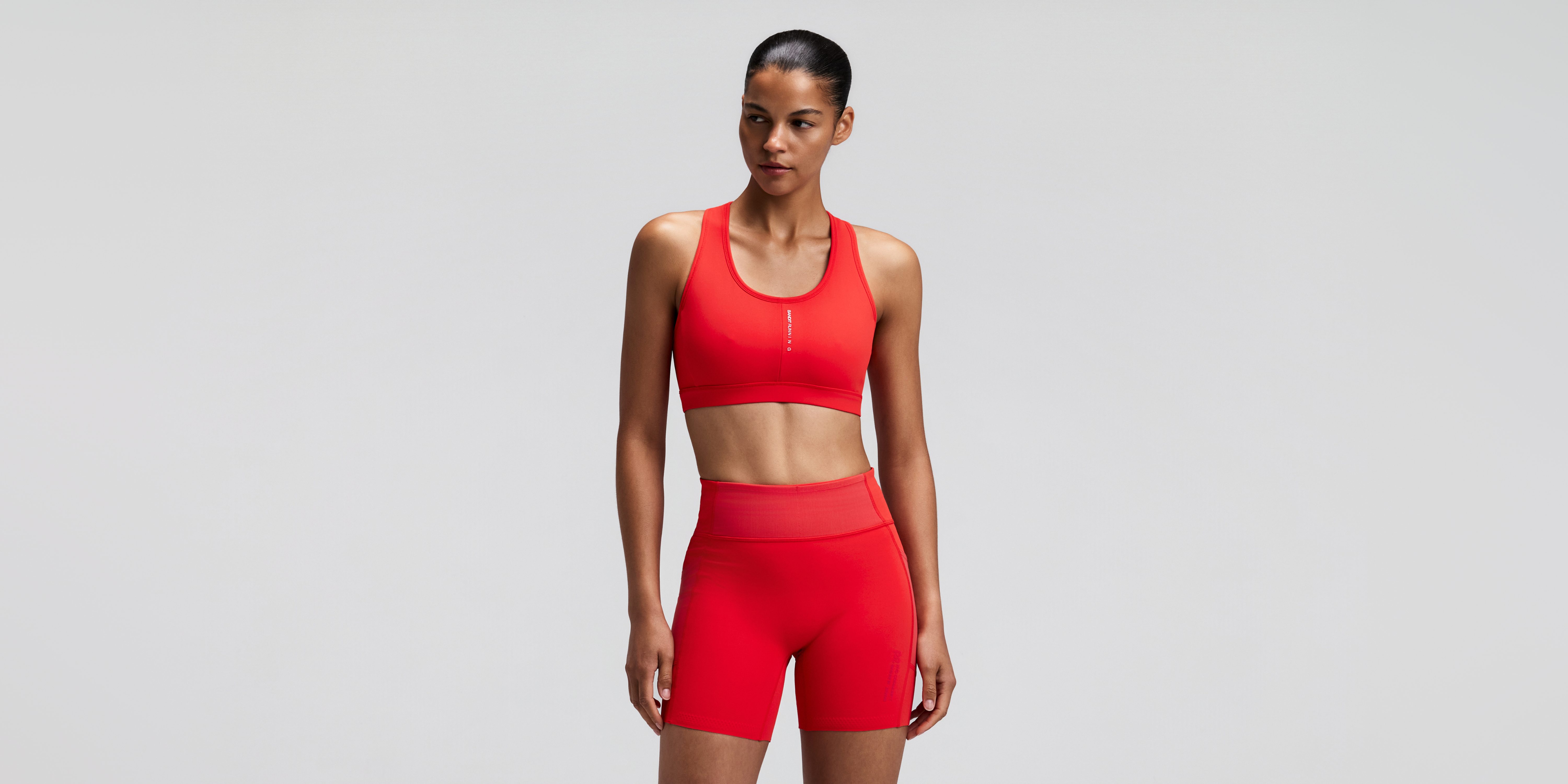 Women's Vanisher™ Reverso™ Scoop Neck Run Bra - Growing Grid - Poppy