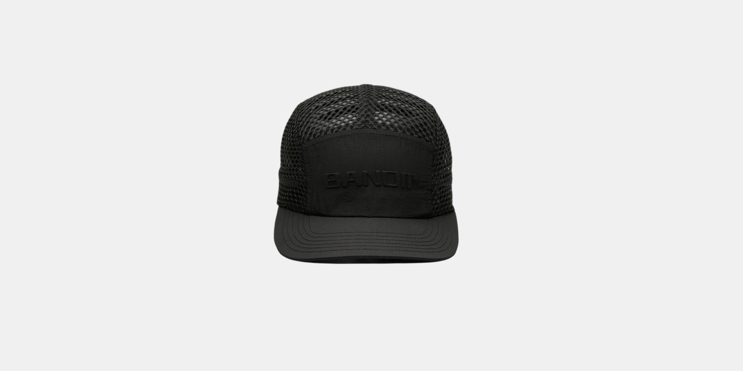 Bandit Open Mesh Run Hat - Black