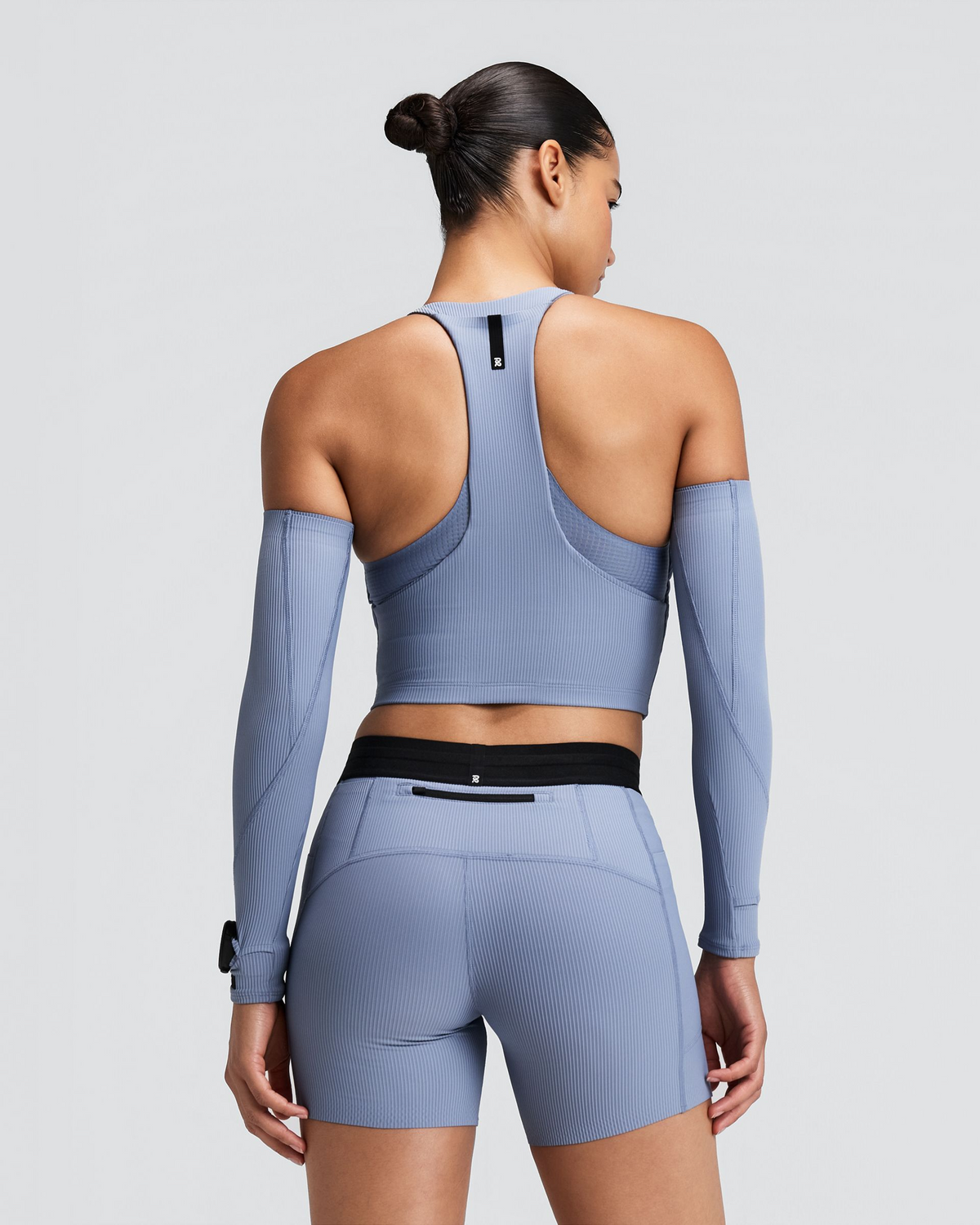 Striped Cadence™ Compression Sleeves - Steel Horizon / Pavilion Blue
