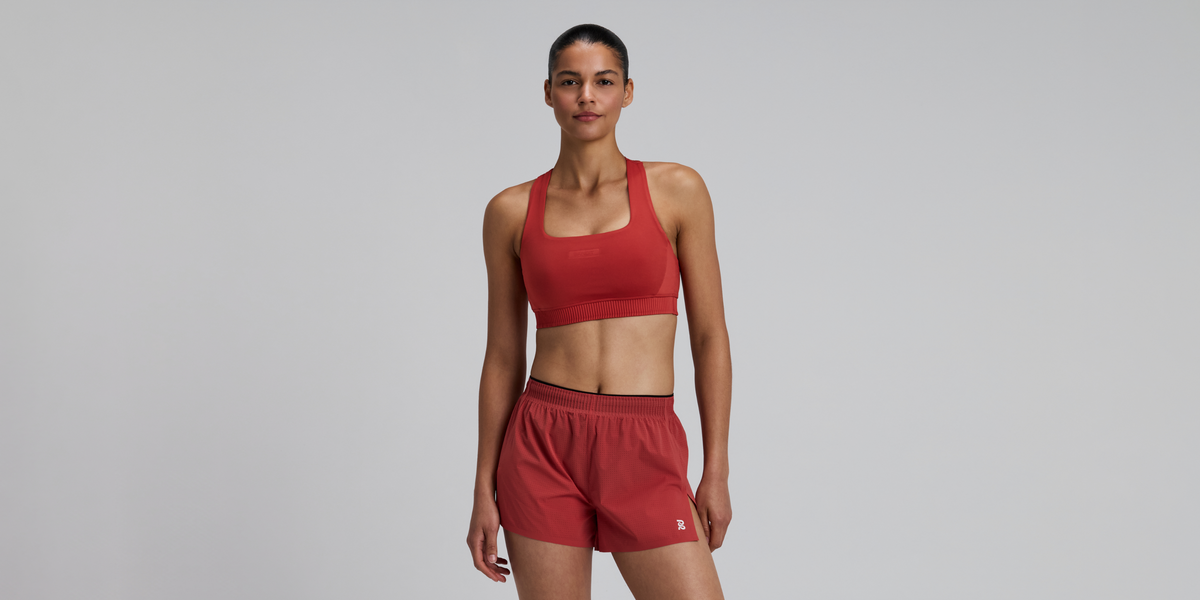 Women's Stamina-V™ Square Neck Run Bra - Rusted Apricot