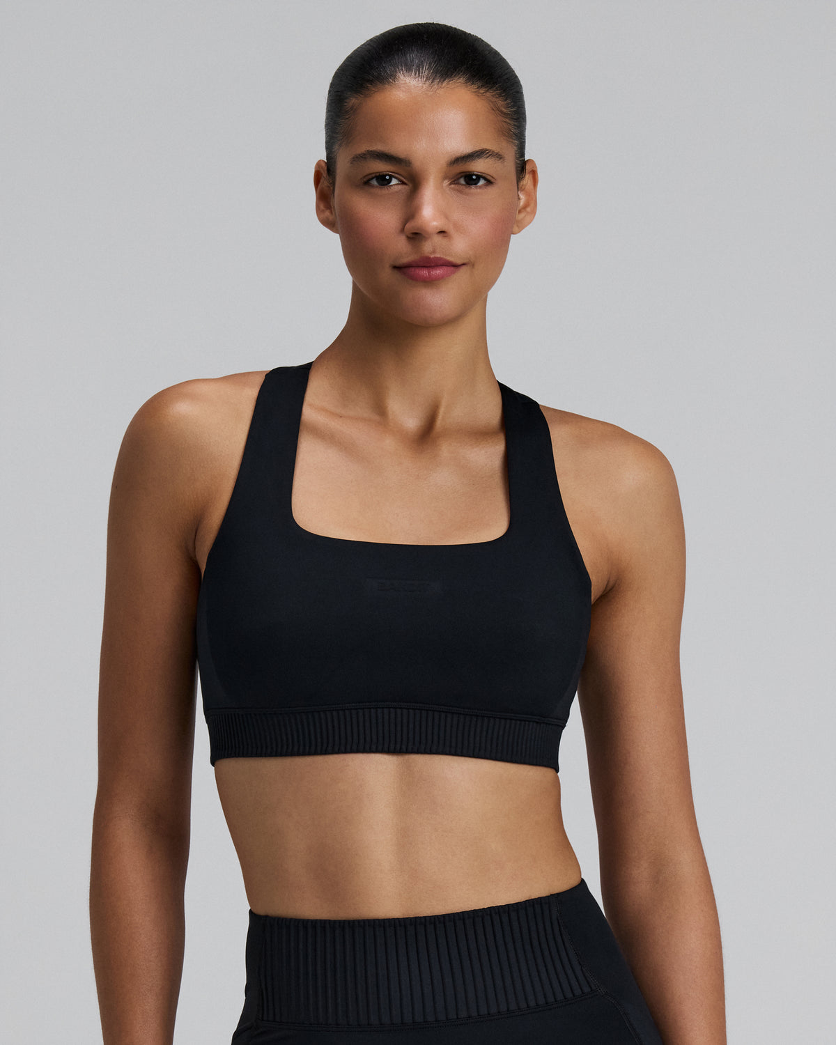 Women's Stamina-V™ Square Neck Run Bra - Black