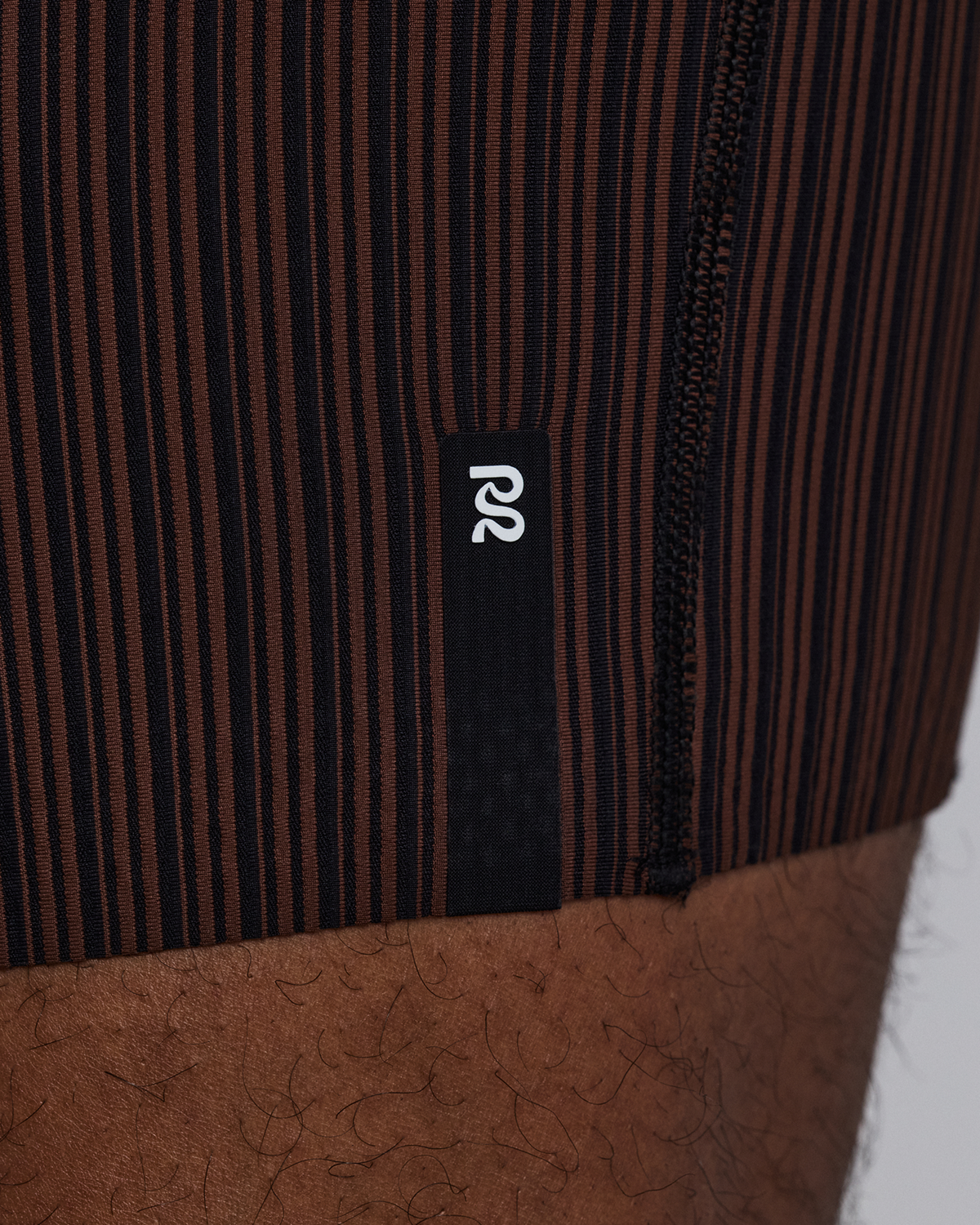 Men's Striped Cadence™ 7 Pocket Lined Half Tights - Cacao / Black