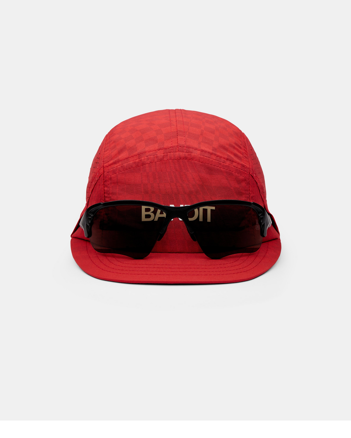Nylon Run Hat with Sunglasses Holder - Oxide Red / Signal Red