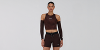 Thumbnail of Women's Stamina™ Race Crop - Organic Stripe Cacao