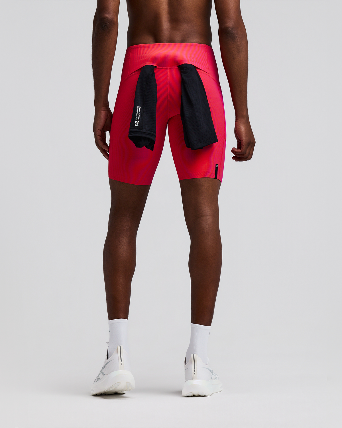 Men's Striped Cadence™ Half Tights - Poppy / Azalea