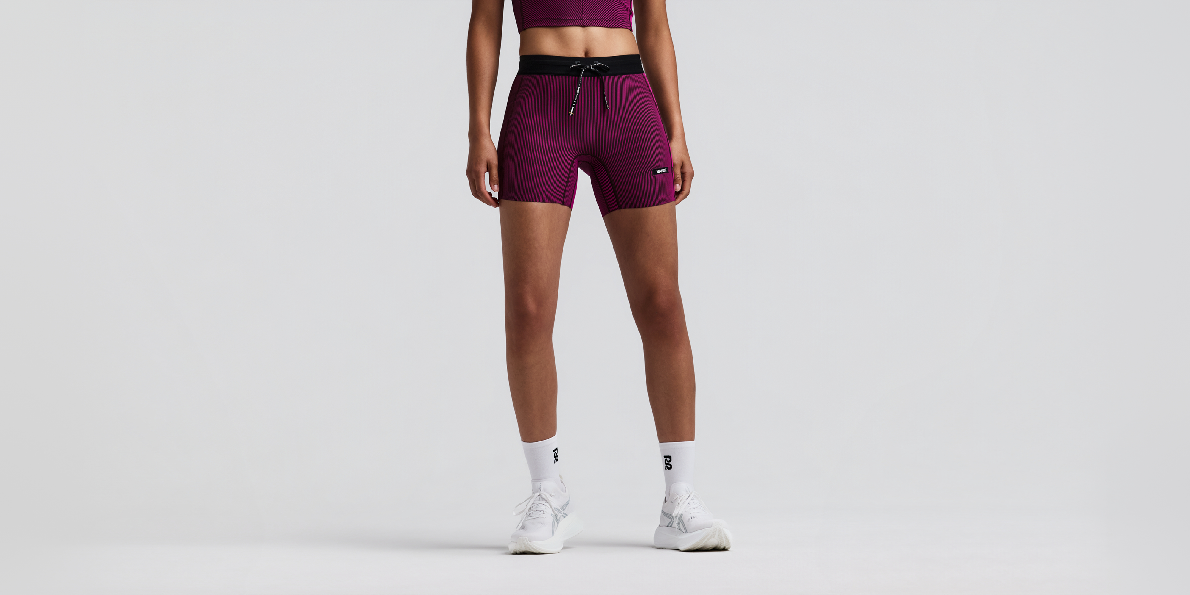 Women's Striped Cadence™ 5" Compression Shorts - Espresso / Azalea