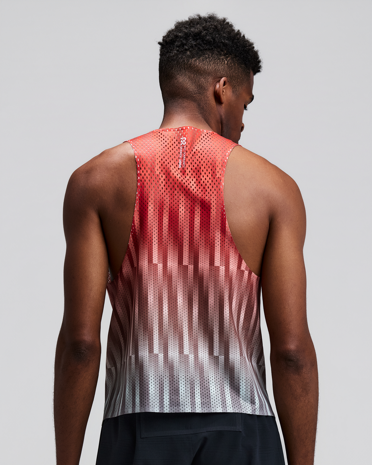 Men's Shredder™ Shorty Race Singlet - Uneven Gradient - Poppy