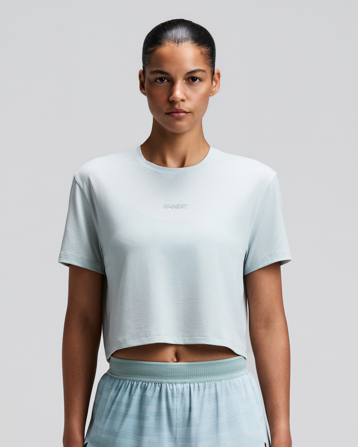 Women's Micromesh™ Cropped Run Tee - Mist