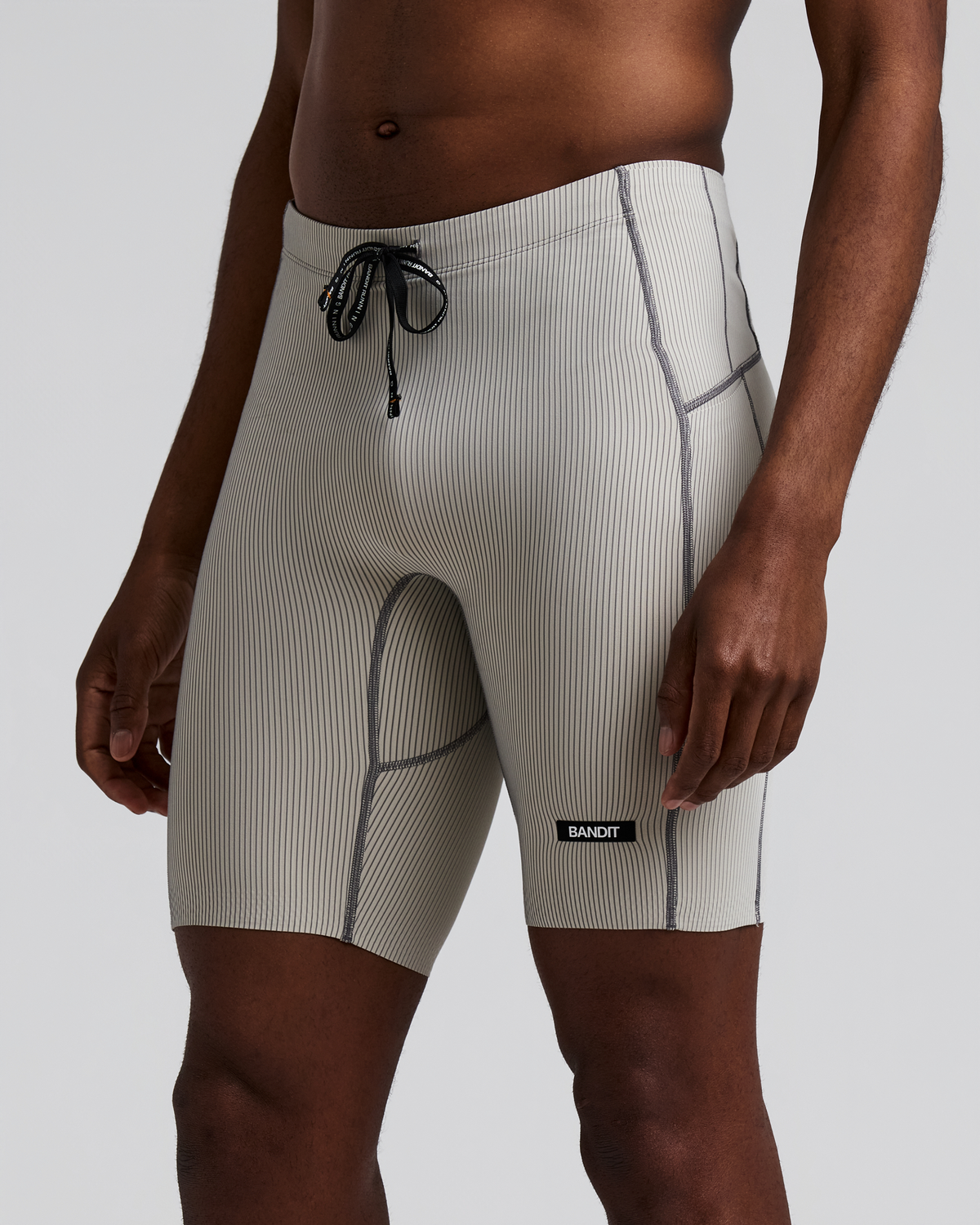 Men's Striped Cadence™ Half Tights - Plaster / Slate