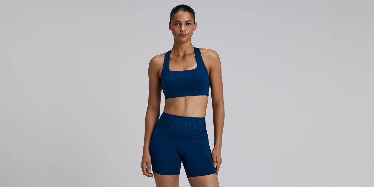 Women's Stamina-V™ Square Neck Run Bra - Ink Blue