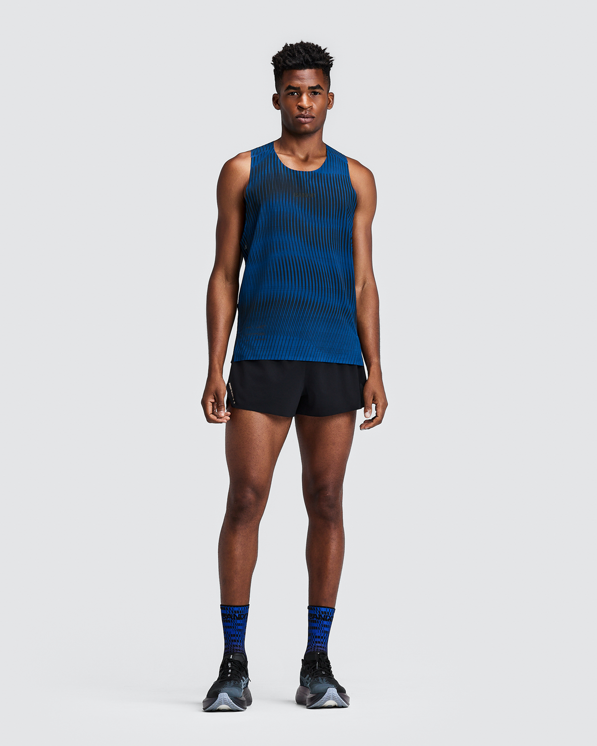 Men's CoolGrid™ Distance Singlet with Flopack™ - Bauhaus Blue