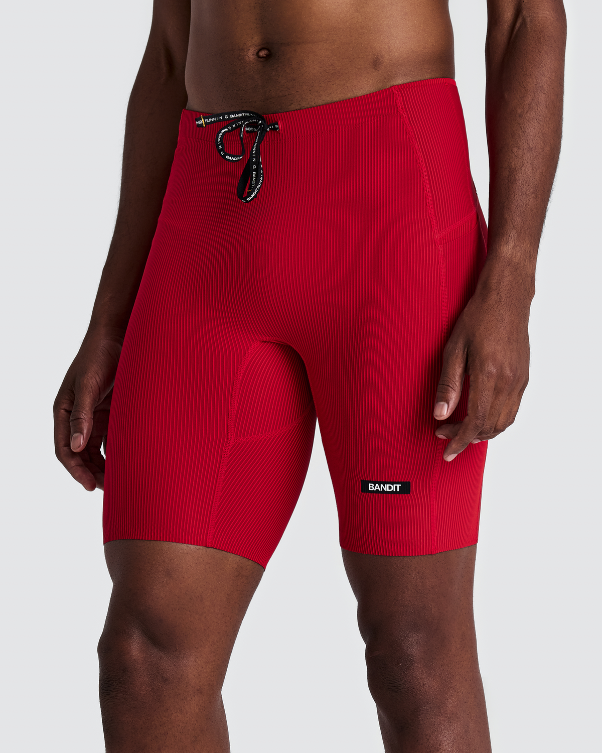 Men's Striped Cadence™ Half Tights - Oxide Red / Signal Red