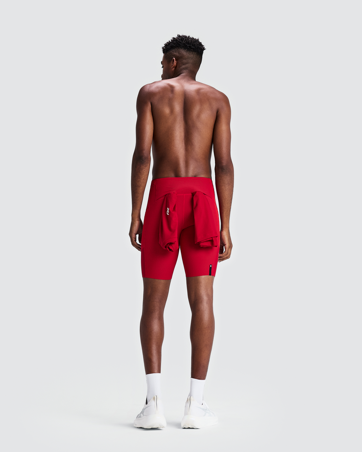 Men's Striped Cadence™ Half Tights - Oxide Red / Signal Red